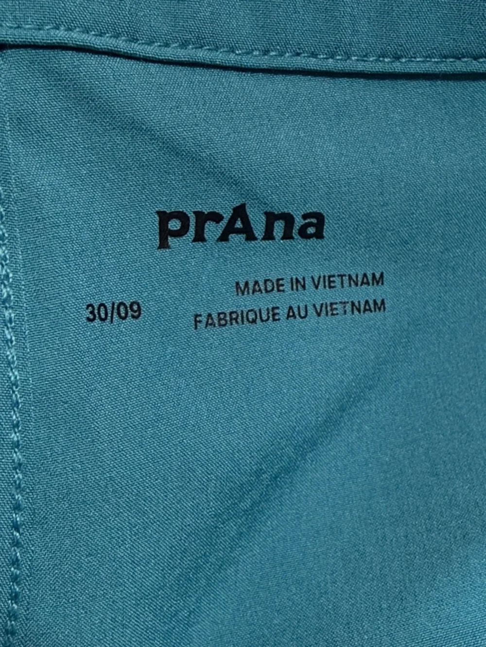Men’s Prana Fenton Boardshort Catalina Blue Black Logo & Ties Size Large